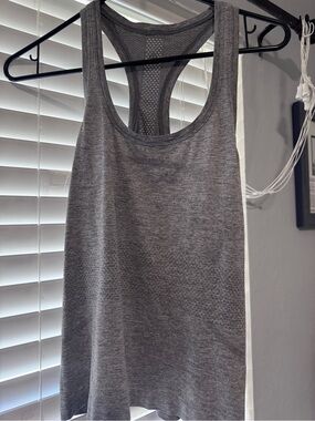 lululemon athletica swiftly Heather Gray Racerback Performance Tank